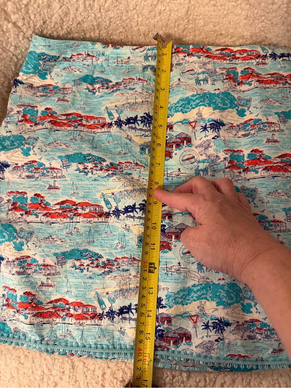 Vineyard Vines Tropical Mini Skirt in Aqua, Navy & Coral - Picture 9 of 9